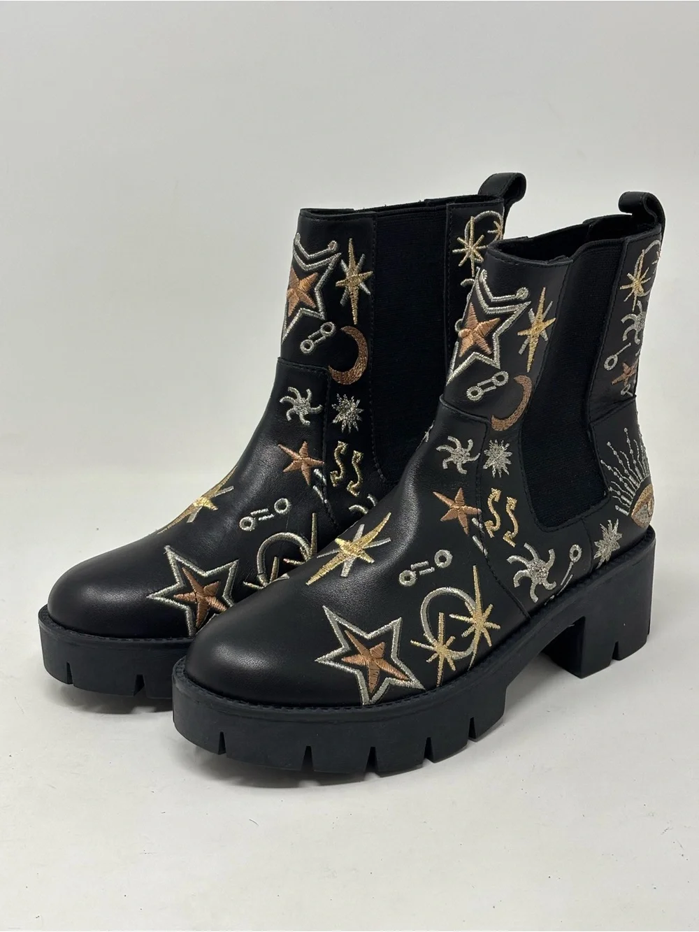 Johnny Was Chelsea boots black calf leather NEW NWOT size 6